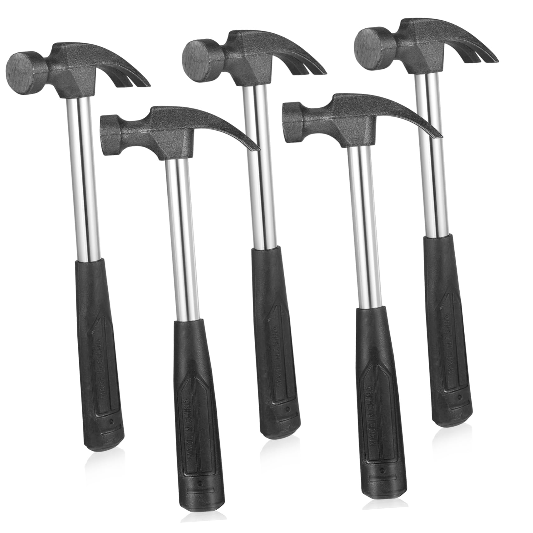 Mini Martillo de Garra Negro 5 Piezas de Plástico y Hierro | Juego de Herramientas de Precisión, Tubo de Acero, Formato Compacto, Uso Doméstico y Reparación