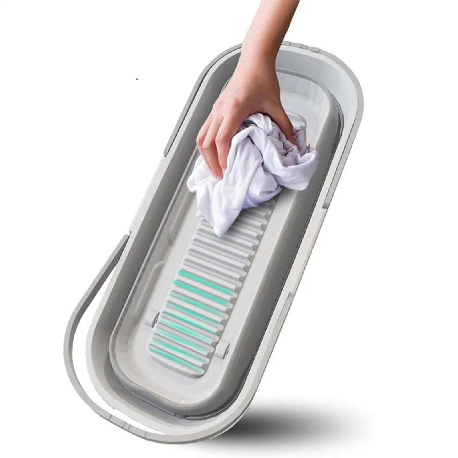 Secchio pieghevole – Secchio pieghevole | Secchio per la pulizia | Mop risparmio di spazio per Home Outdoor Camping Beach Auto Lavaggio bagno per la pulizia del con ruote