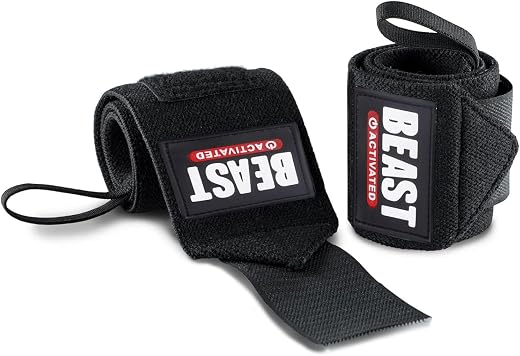 EasyHealth Wrist Wraps for Gym | Wrist Support with Thumb Loop & Adjustable Strap | Heavy Duty Wrist Bands for Weightlifti...