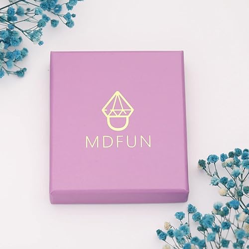 Miniatura 5 de MDFUN Aretes colgantes chapados en oro blanco de 18 quilates con circonita cúbica transparente para mujer, hipoalergénicos, Chapado en oro blanco,