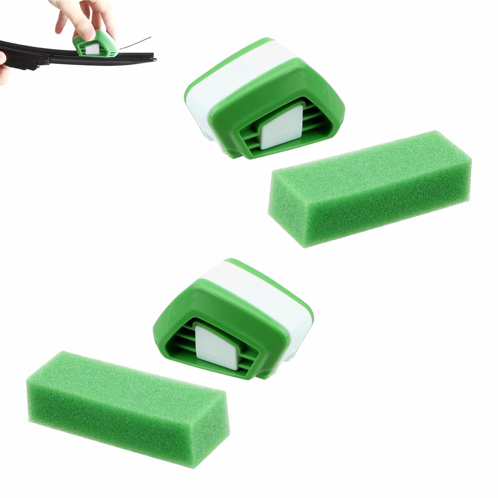 2 Pezzi Strumenti di Riparazione per Tergicristalli, Strumento di Riparazione per Spazzole Tergicristallo con Spugna, Taglierina per Tergicristalli per Auto