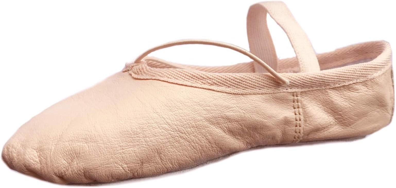 Ballet Shoes Girls Leather Ballet Flats Ballerina Dance Shoes Gymnastic Yoga Dancing Slippers Full Sole Ballet Pumps for Kids Children