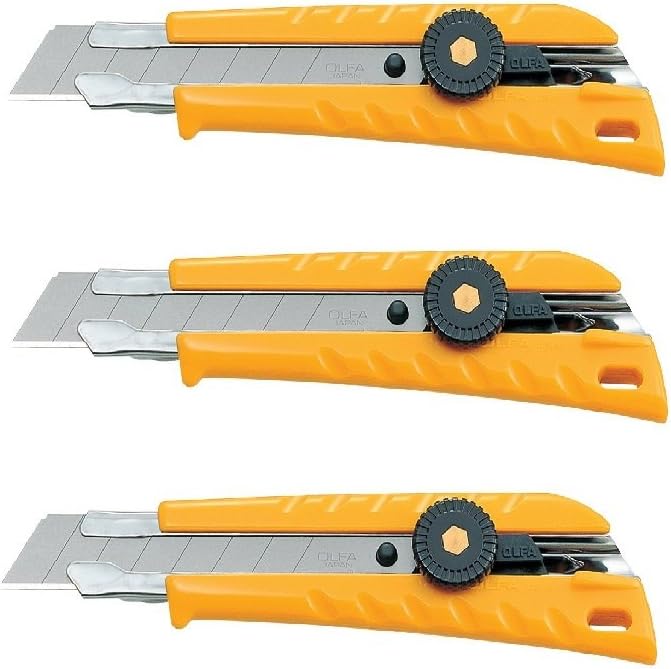 OLFA 5003 L-1 18mm Ratchet-Lock Heavy-Duty Utility Knife 3 sets!!! from Japan