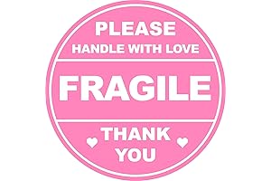 Poskornwel’s 150PK 2" Love Handle Fragile Stickers for Safe Shipping
