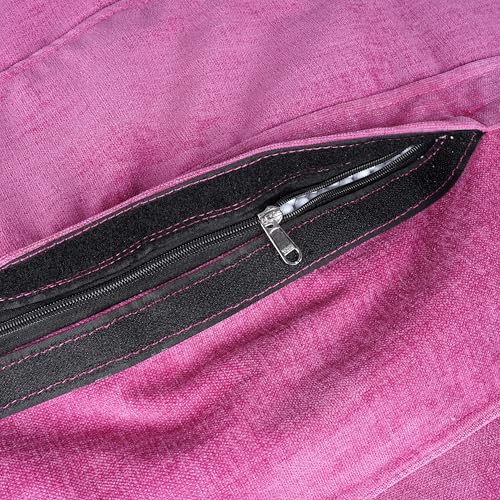 Image of Casa Copenhagen Premium Designer Fabric Bean Bag Chair, Filled with Beans | Capacity: Upto 7 Ft Height, 200 KG Weight | 4XL | Pink Rocket