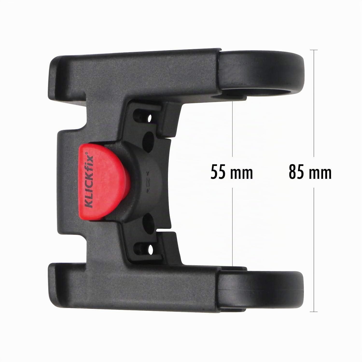 Klickfix Adaptateur de Guidon emballé Noir Universel – Convient pour Guidon de 22-26 mm et Guidon surdimensionné de 31,8 mm de diamètre