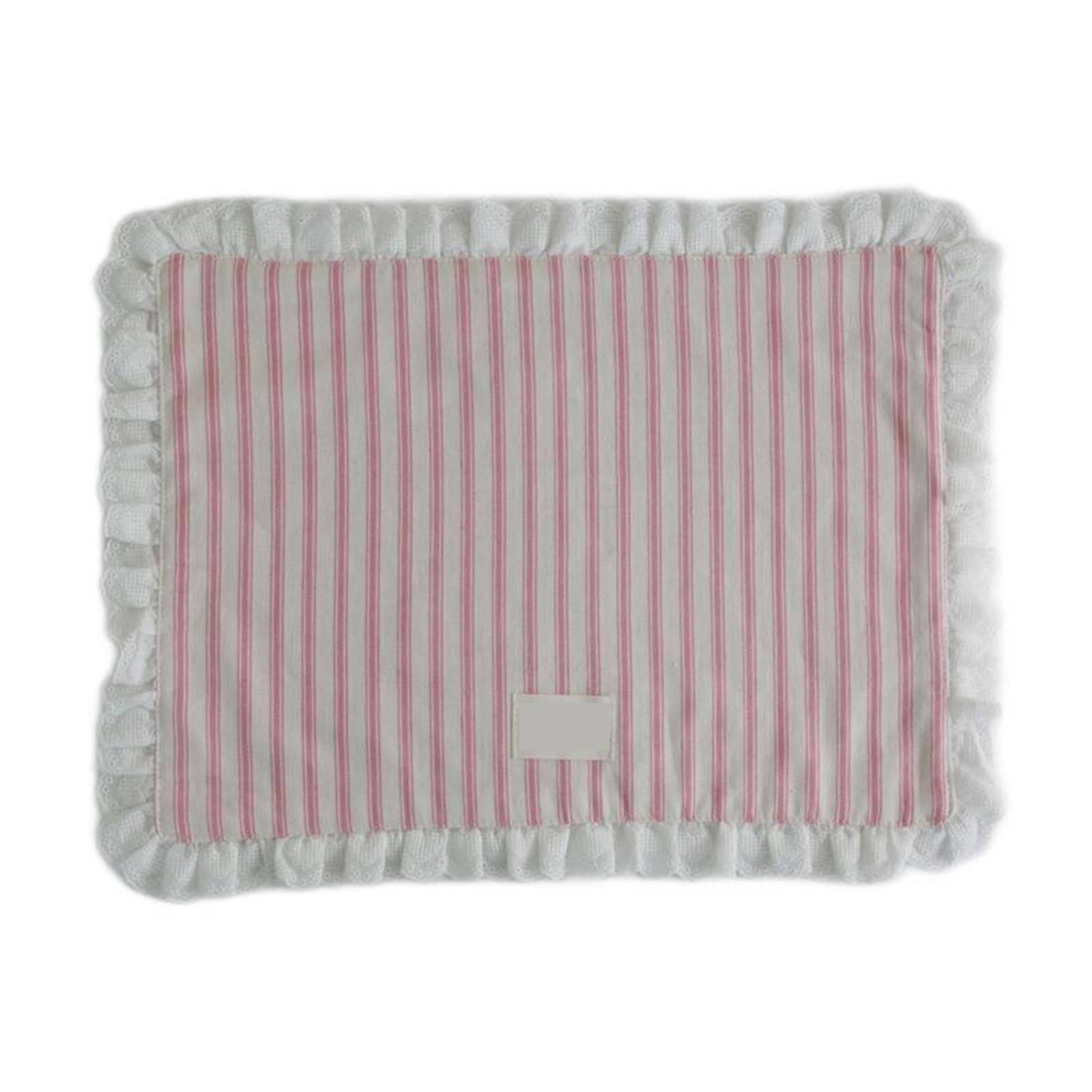 Ruffle Placemats 1Pcs Cute Table Decor 35x45cm Lace Ruffle Placemat For Kitchen Dining Room Breakfast Party Napkin(Pink)