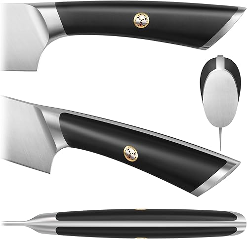 Miniatura 2 de Cangshan Cuchillos de chef forjados de acero alemán serie ELBERT (negro, 8 pulgadas)