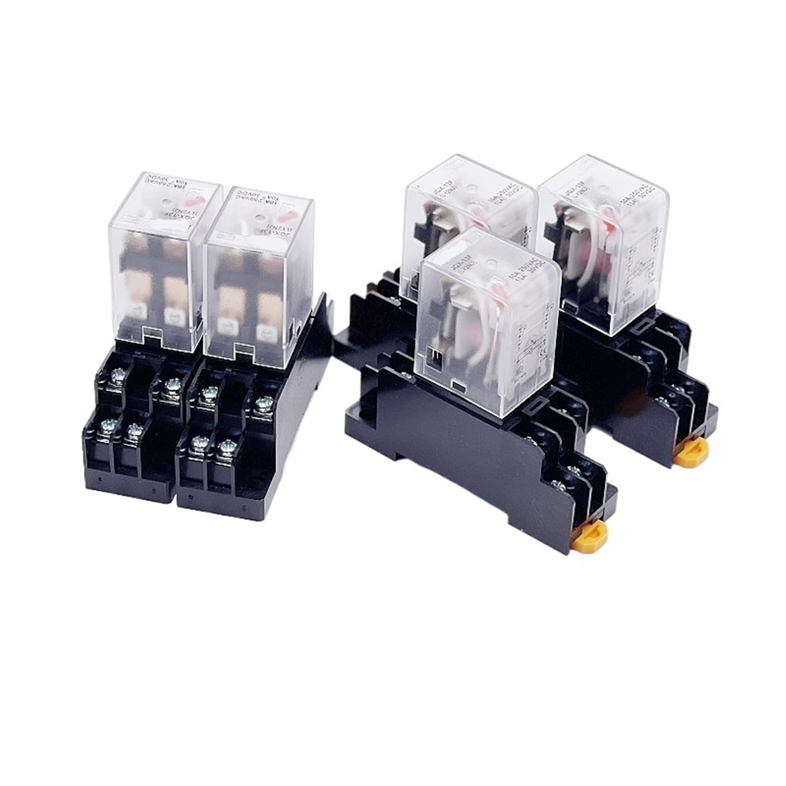 Bobina de relé de alta potencia JQX-13F HH62P Interruptor de relé electromagnético mini DPDT general con base de zócalo CA 110 V 220 V CC 12 V 24 V 5 A(AC 24V)