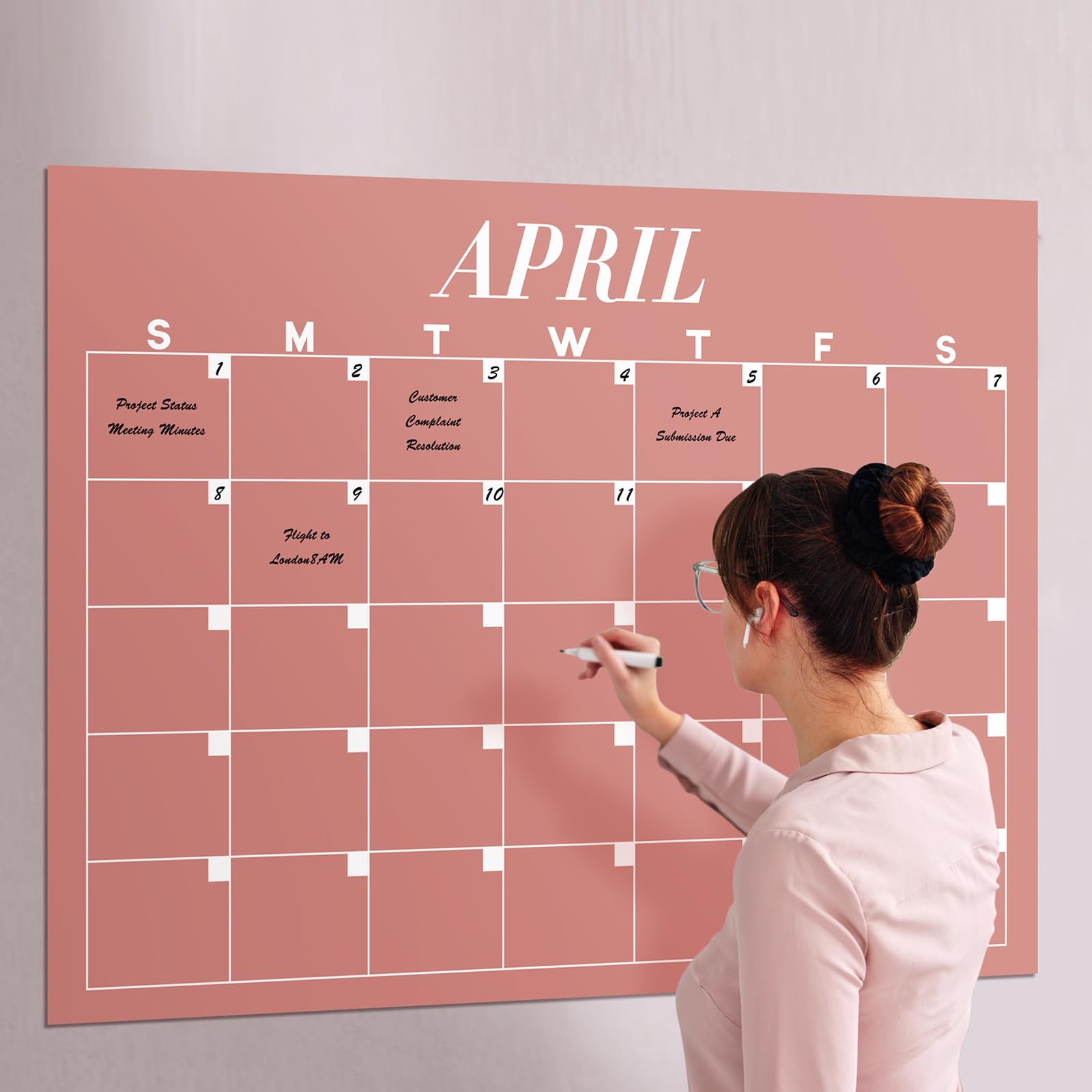 12 calendari extra large non datati 101,2 x 70,5 cm, grande calendario da parete per aula 12 mesi, facile da asciugare, riutilizzabile, pianificazione annuale arcobaleno, per ufficio, casa, studio