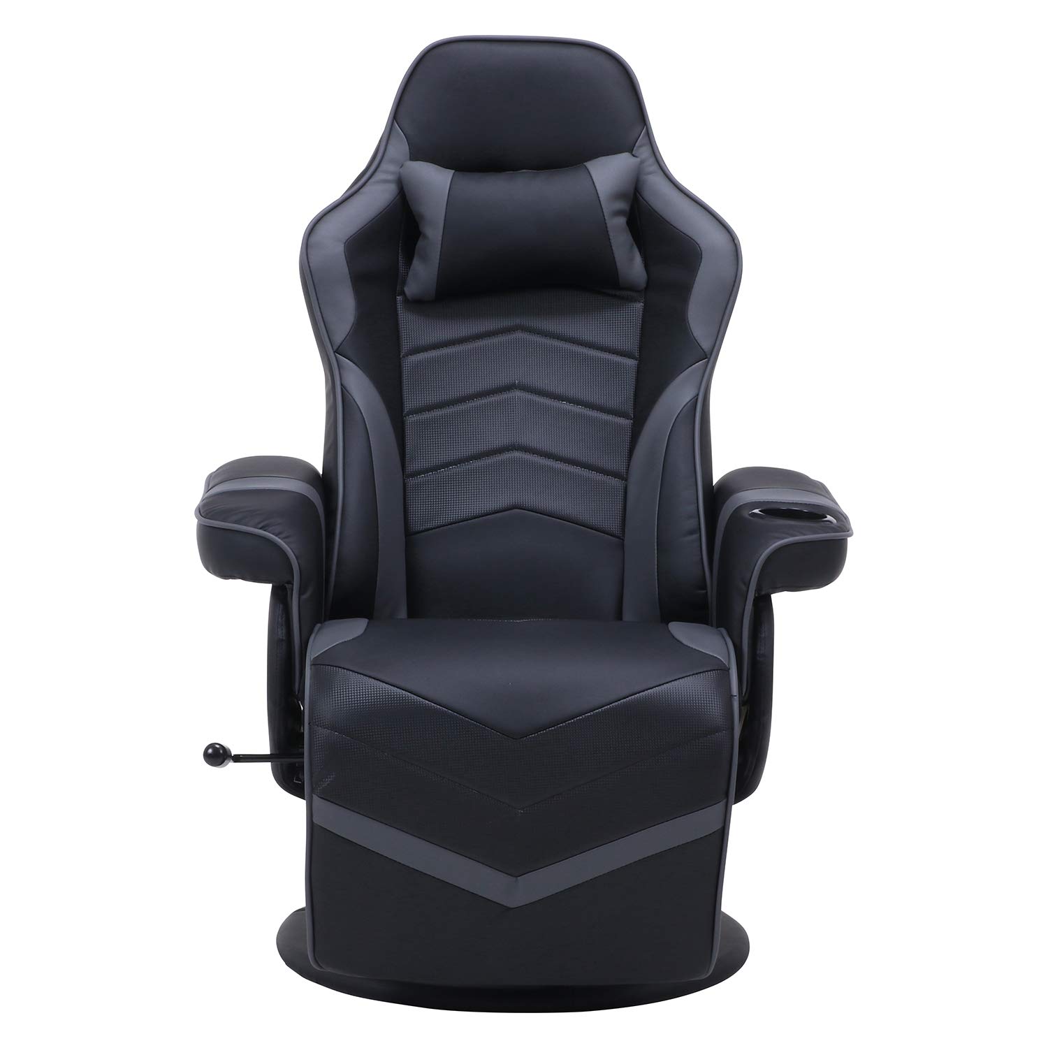 ゲーミングチェア ドリンクホルダー付き フットレスト付き