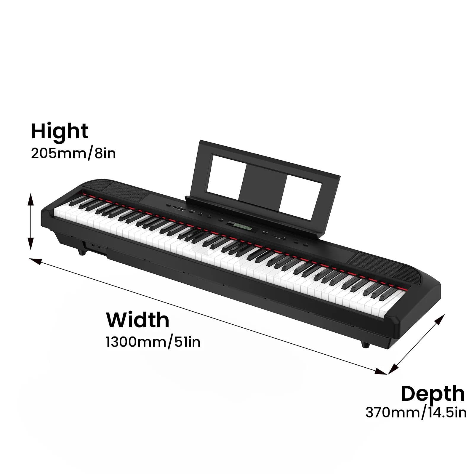Profesjonalne Pianino Elektroniczne 88 Klawiszowe Przenośne Pianino Elektroniczne Z Klawiaturą Młoteczkową Dla Początkujących Dorosłych