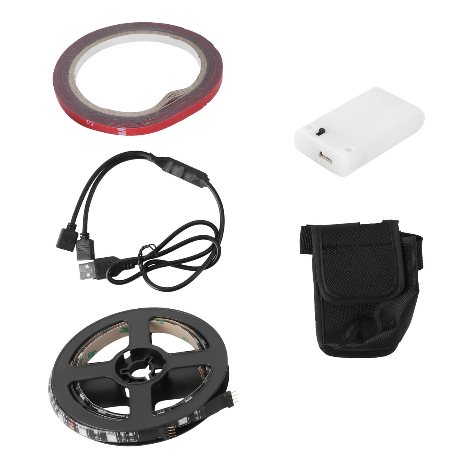 Abaodam Lot De 2 Trottinettes Électriques À LED pour Adultes avec Klaxon Éclairage De Guidon Hoverboard Skateboard Vélo Époxy Noir