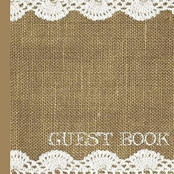 Paperback Guest Book: Burlap and Lace Bridal Shower Guest Book