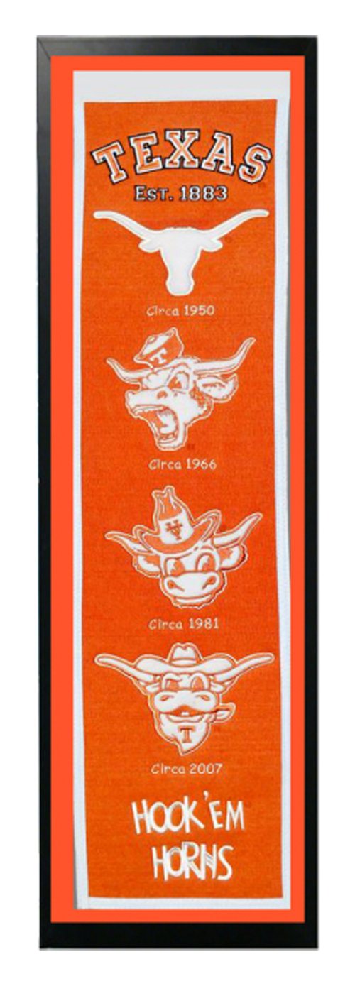 Encore Select 374-23 NCAA Texas Longhorns Banner Frame, 14-Inch by 37-Inch