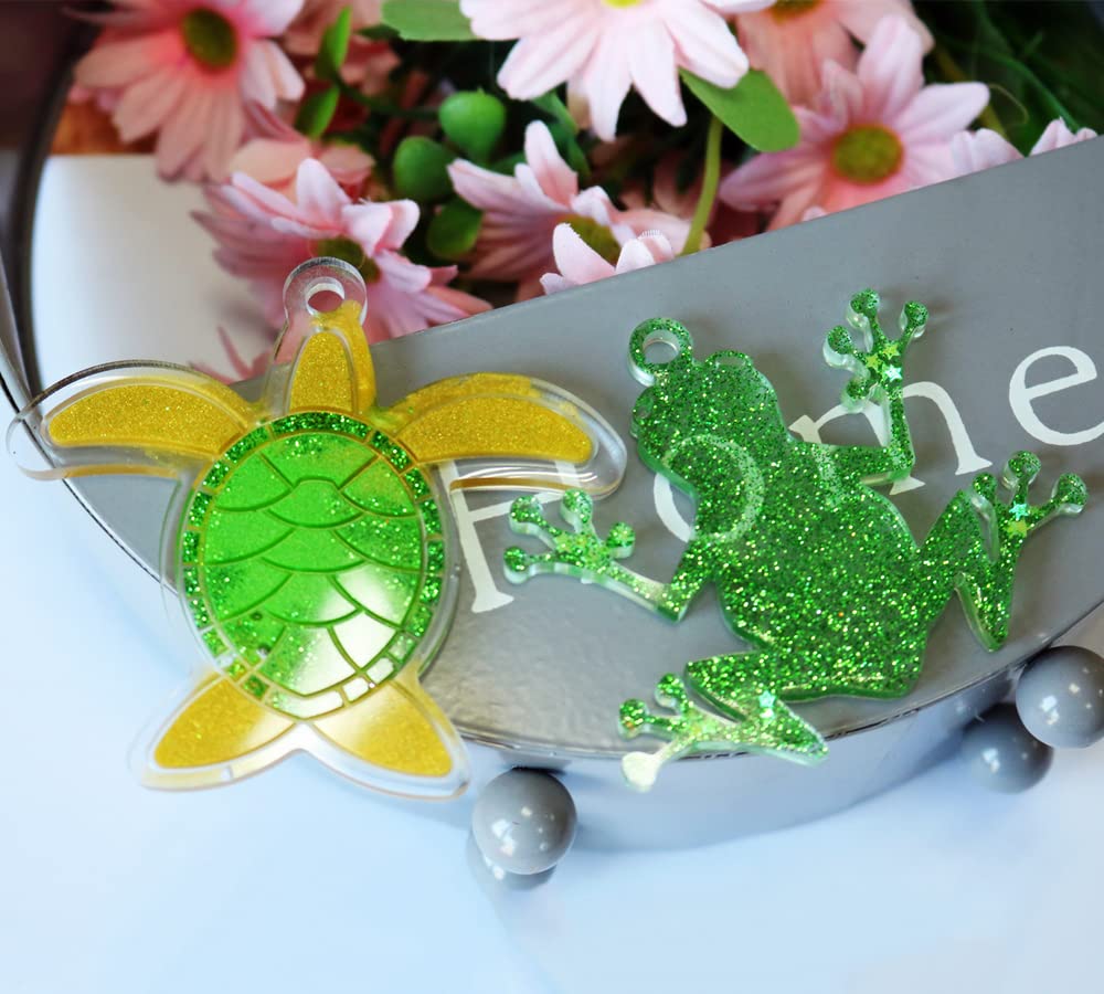 Moule Epoxy Moule Resine Epoxy,Moule Resine Epoxy Animaux Organismes Marins Poisson Tortue Grenouille Oiseau Chien Bricolage Moule,2 PCS - Beaux-Arts Et Loisirs Créatifs Epoxy Resine
