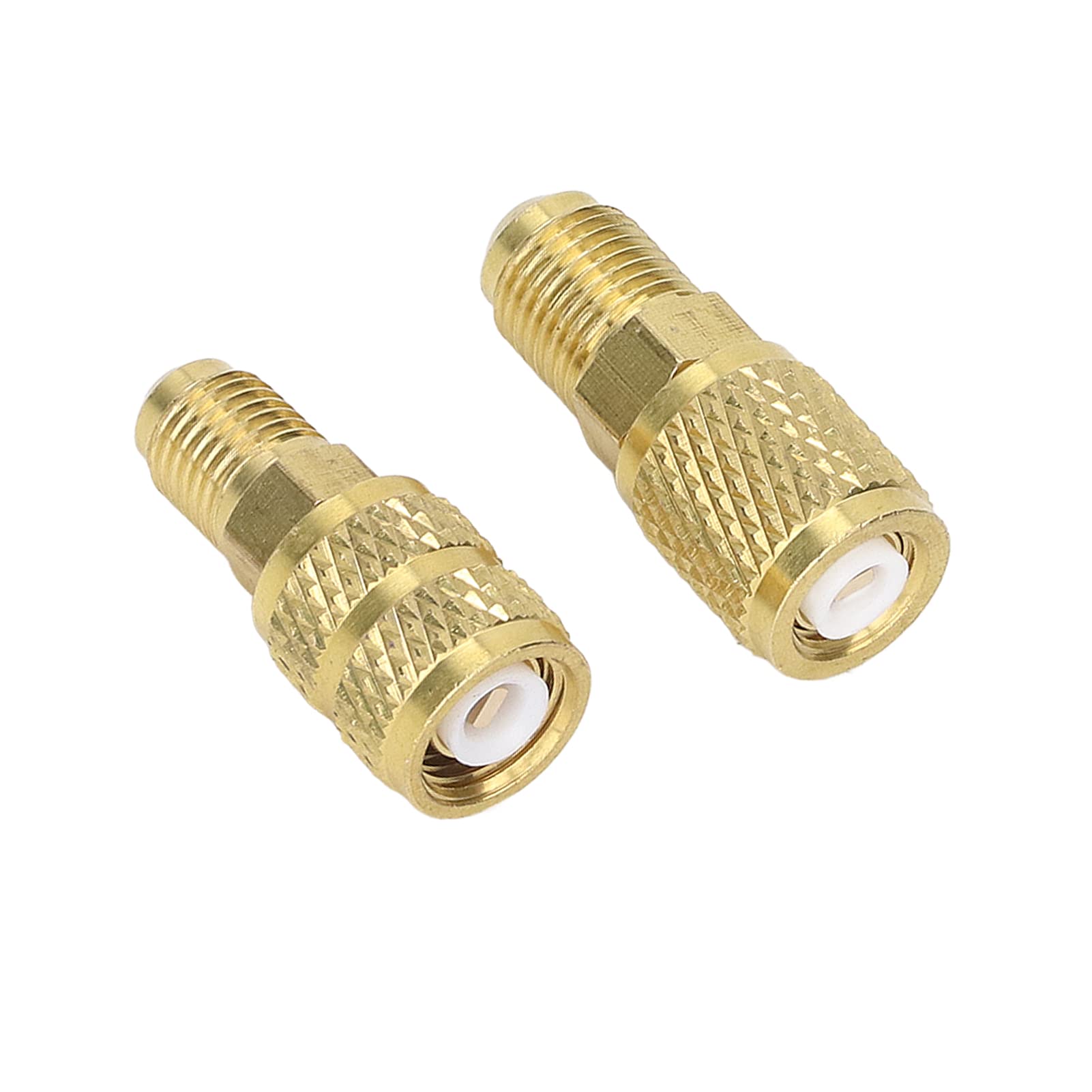Adattatore per Refrigerante R410 R22, Adattatore Girevole Diritto 1/4 Maschio a 5/16 Femmina per Aria Condizionata