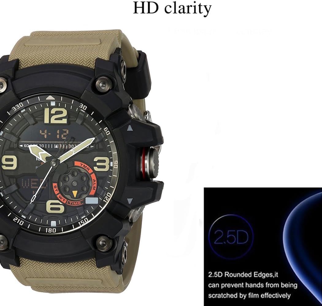 3 Pack Compatible for GG-1000 Screen Protector Tempered Glass for GG1000 Watch Screen Protector Foils Glass 9H Anti-Scratch Anti-Fingerprint Bubble Free - Image 5