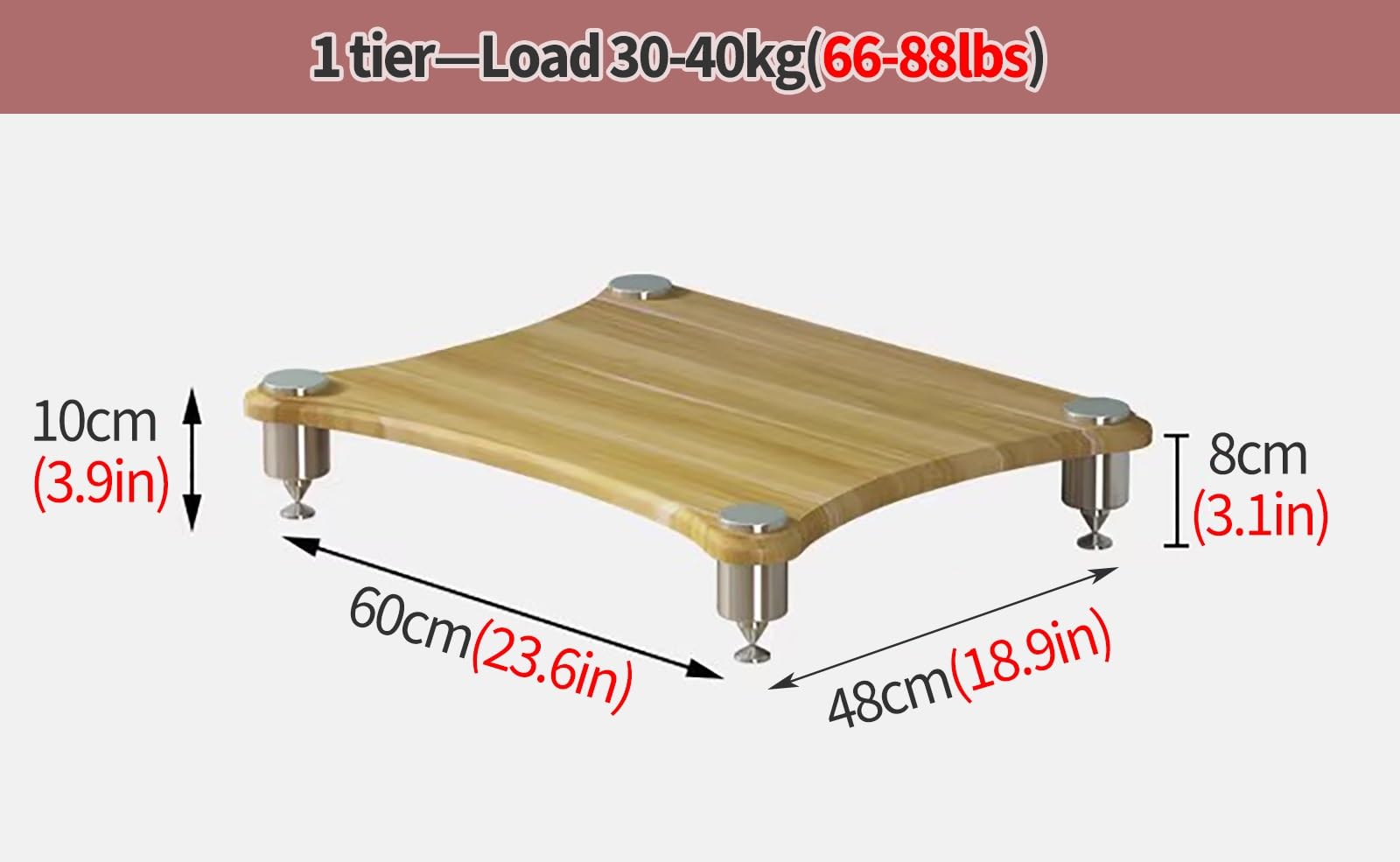 Générique Support Audio Robuste à 1 Niveau, Solution de Rangement Noire élégante pour Petits espaces, étagères Modernes pour Le Salon, Organiseur Durable pour matériel Audio.