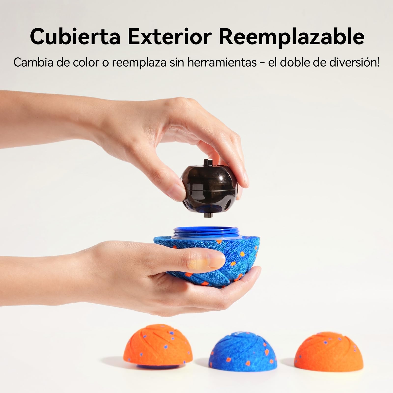 Cheerble Wicked Ball Air - Pelota Interactiva Perro, Automática Juegos para Perros, Juguete Inteligente con 3 Modos Recargable, Regalo de Cumpleaños para Perros Medianos y Grandes - Azul
