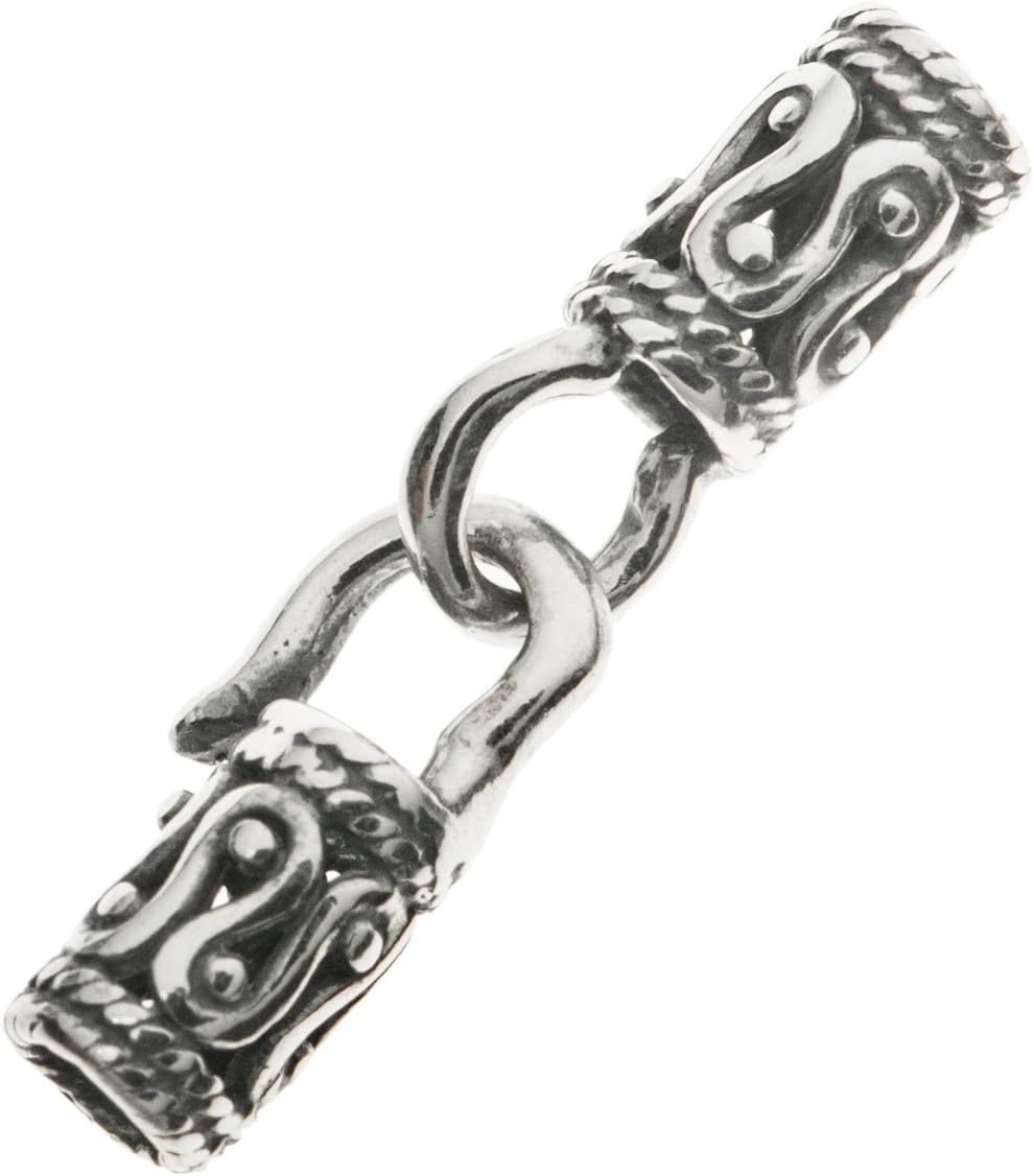 925 Sterling Silver Crimp End Cap Hook and Eye