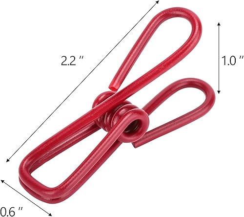 Miniatura 2 de 50 unids 2.2 pulgadas coloreados alfileres impermeables de metal Chip Clips Clip de acero para bolsa de alimentos, bolsa de papas fritas, papel