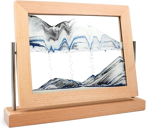 Vista 22 de Bochino Cuadro de arte de arena dinámico con marco de arena para decoración del hogar y la oficina Oro rosa