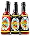 Dave's Insanity Sauces 3-Flavor Variety: One 5 oz Bottle Each of Insanity, Hurtin Habanero, and Ghost Pepper in a BlackTie Box (3 Items Total)