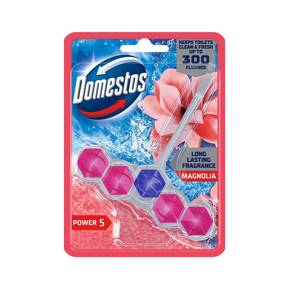 Domestos Toilet Cleaner – Pink Magnolia | Floral Fragrance | Germ-Kill & Stain Removal | 50ML