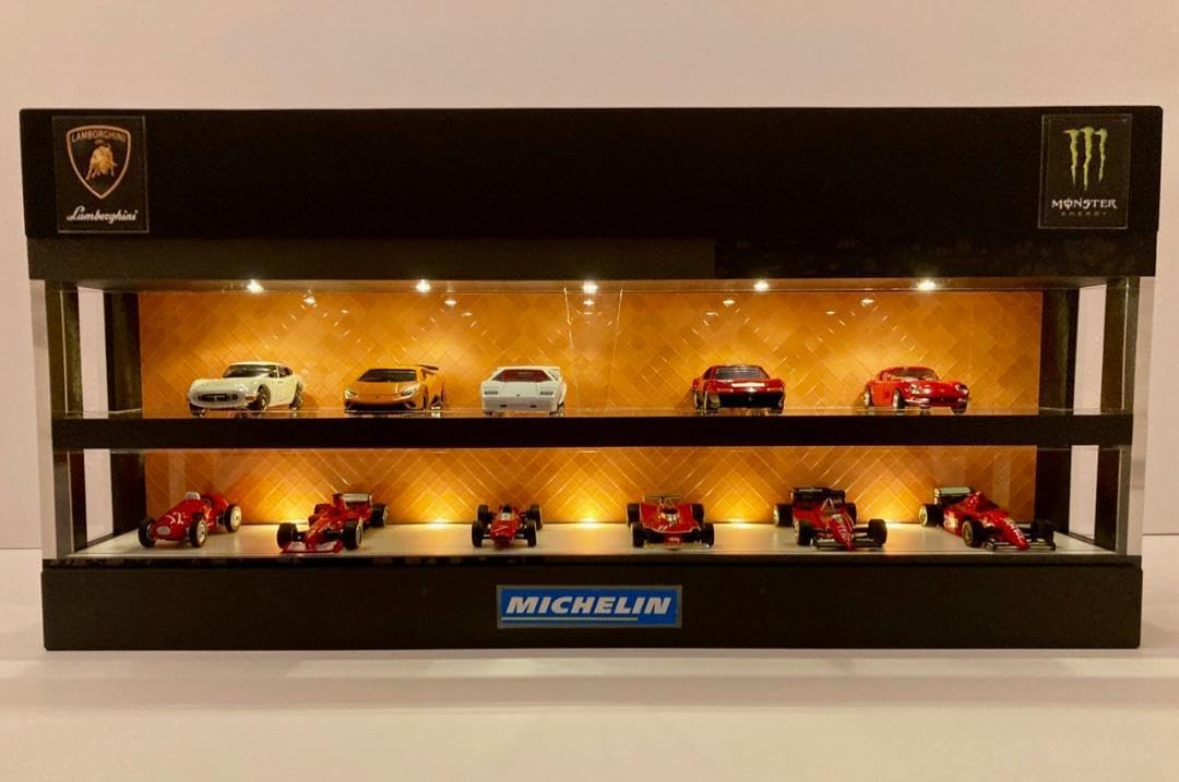 1/64展示20台可能・エナメルタイル4・2層式ディスプレーBOX/ネオ