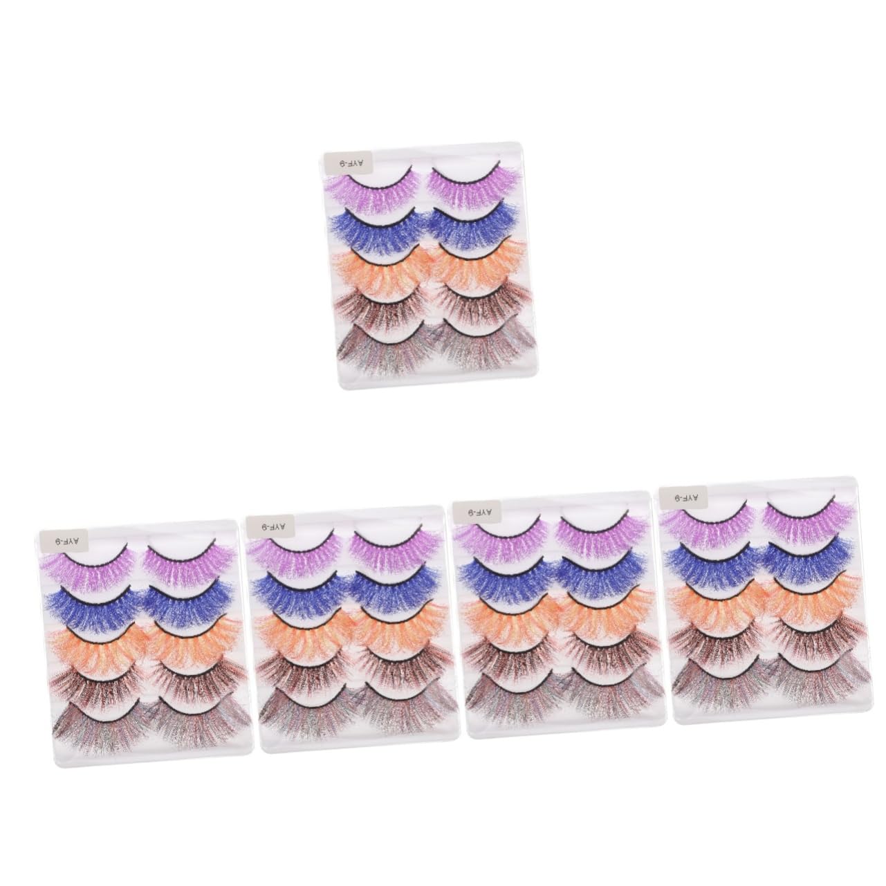 FRCOLOR 25 Paia Ciglia Finte Colorate Partito Trucco Ciglia Donne Estensione Ciglia Ciglia Finte Ciglia Colorate Ciglia Finte Magnetiche Ciglia Cosmetiche Partito Ciglia Ricci Estendere