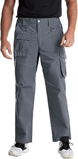 NHNKB Cargo trousers men's long regular fit cargo trousers men's camouflage casual trousers men's long men's trousers, work wear, multi-pocket trousers, stretch training trousers men's pocket