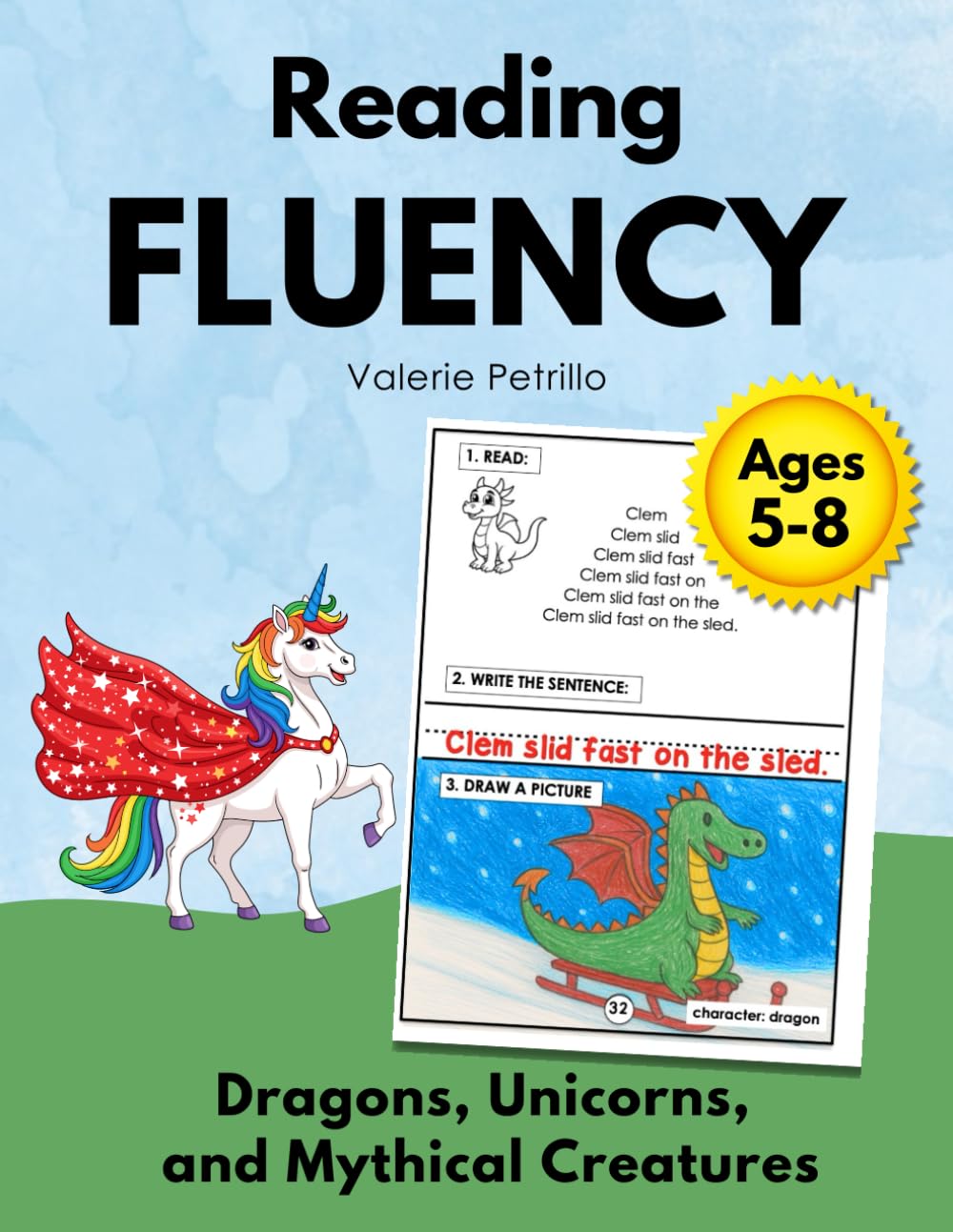 READING FLUENCY: Decodable Phonics Pyramids- Dragons, Unicorns, and Other Mythical Creatures: Phonics Elements Include: Short Vowels, Consonant ... Diphthongs, and More (Fluency Pyramids)