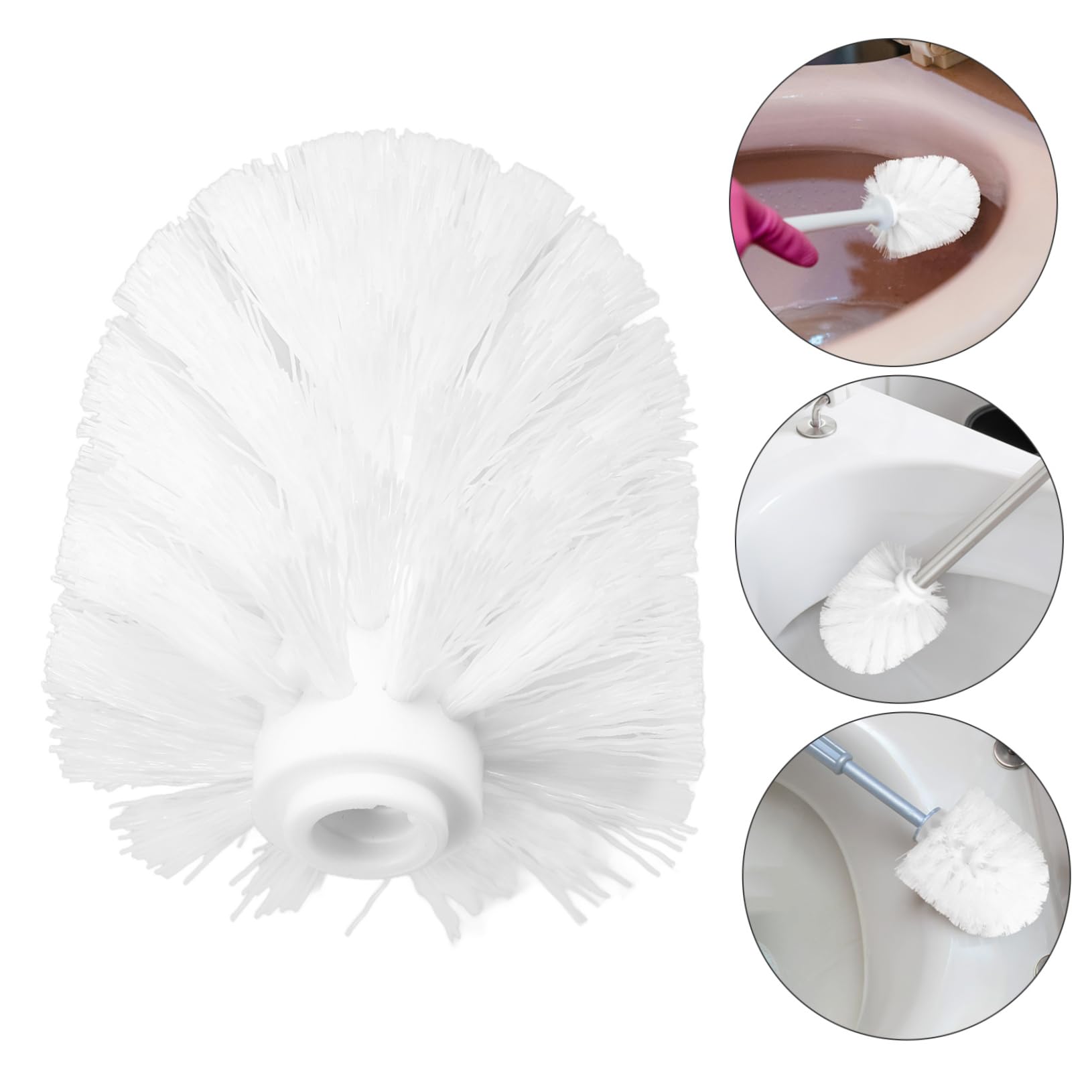 Ciieeo 15 STK Bürstenkopf Toilettenbürstenteil Badezimmer-Reinigungswerkzeug Badezimmer zubehör reinigungsbürste WC Bürste Ersatzkopf Badezimmerzubehör Ersatzköpfe aus Kunststoff PVC Weiß
