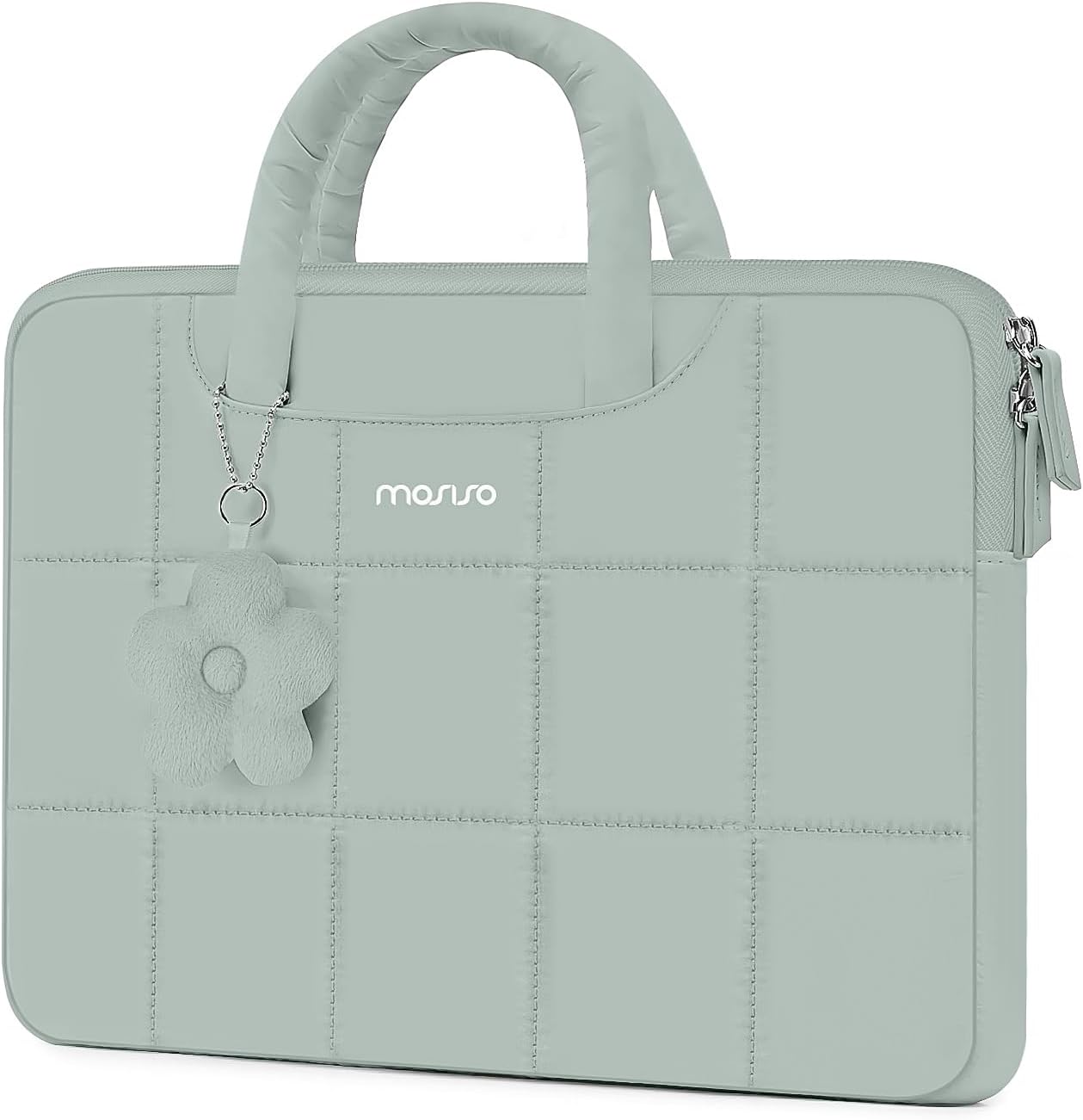 MOSISO Laptop Case 13.3 inch,13-13.3inch Puffy Laptop Sleeve, Antique Green