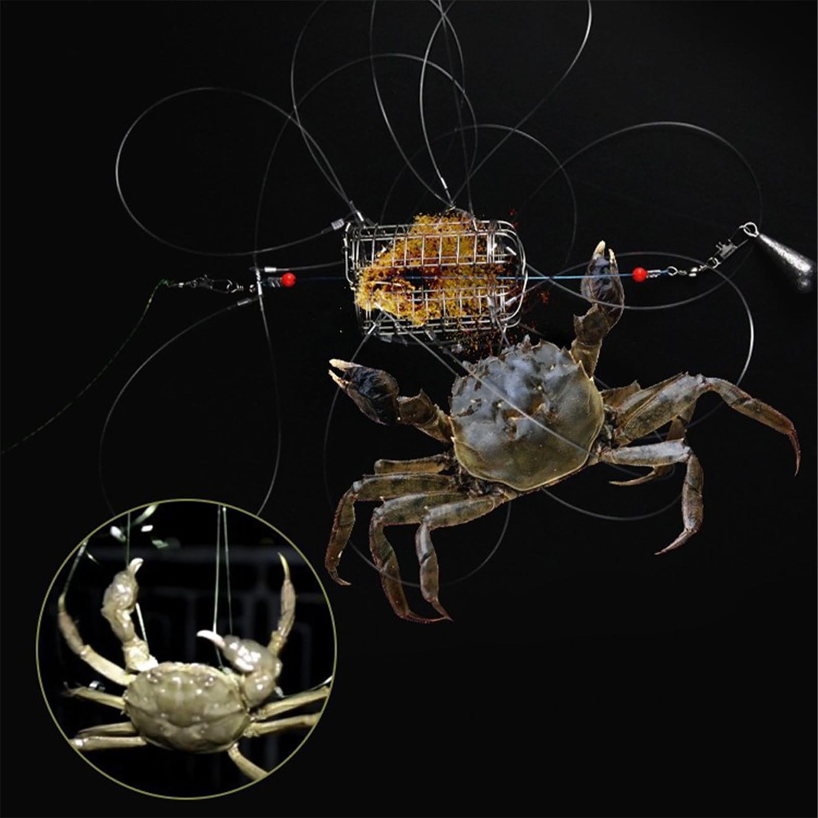 Trampa de Langosta, Cangrejo para la Playa, Camarilla captando Jaula para el río, Trampa de Cangrejo Accesorios de Red de Jaula de camarones de Langosta para Aire Libre