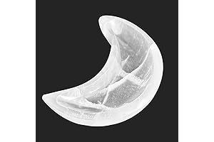 White Selenite Charging Moon Bowl