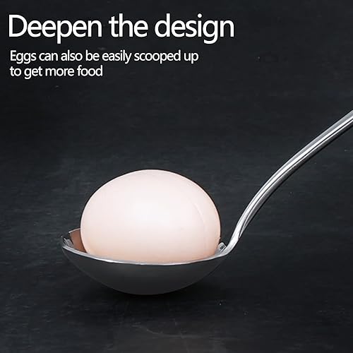 Miniatura 3 de Cucharón de acero inoxidable de 4 piezas, cuchara de sopa pequeña para sopa