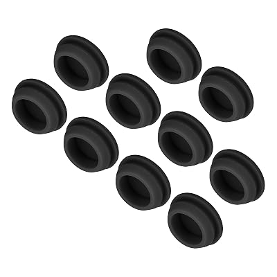 MECCANIXITY 10pcs Silicone Snap in Locking Hole Plugs,19mm/0.7 Inch Mounting Diameter Narrow Groove Width 2mm Panel Seal Cover Round for Kitchen Bulkheads Waterproof Sealing Plugs Black