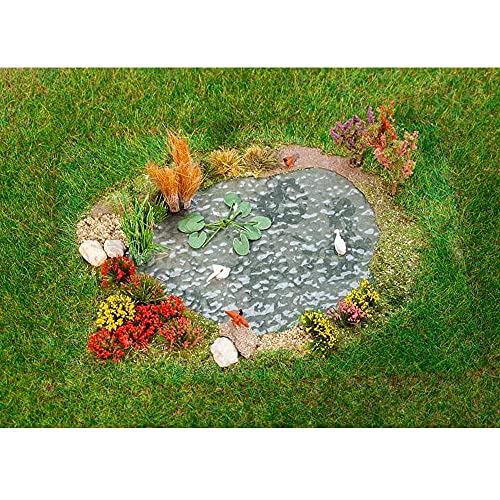 Jardin décoratif avec étang Faller FA181278 pour scène de vie miniature