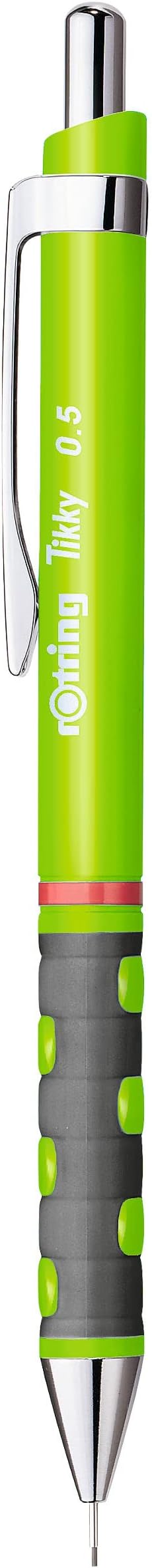 Rotring 0.5mm Mechanical Clutch Lead Pencil | Tikky | for Smooth Writing Drafting Drawing | Neon Green Barrel | Stationery