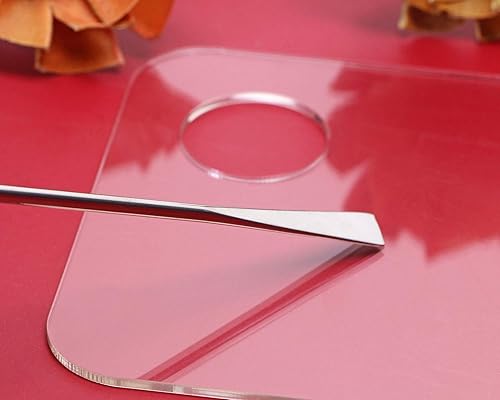 Miniatura 6 de ONLYKXY - Paleta de maquillaje y espátula, paleta cosmética acrílica, arte de uñas, sombra de ojos, lápices labiales, herramientas de maquillaje