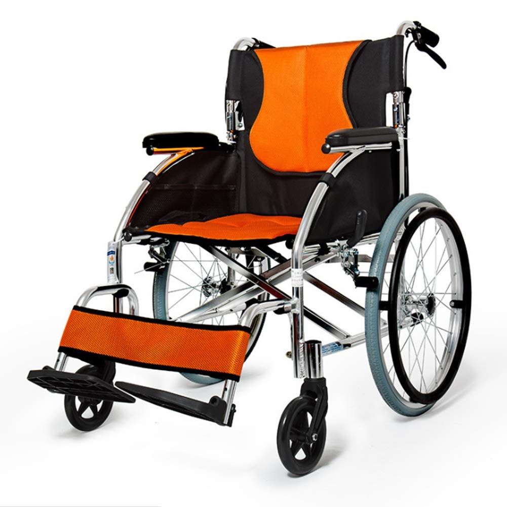 Wheelchair, Silla de Ruedas portátil Plegable, Silla de Ruedas Manual para Ancianos, Carrito Ultraligero para discapacitados, Suministros médicos para Adultos