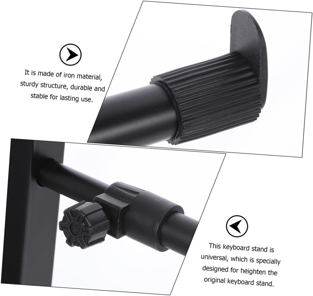 2sets Heightened Piano Stand Stand for Keyboard Double Braced Electric Organ Supporter Rack for Travel Live Performances