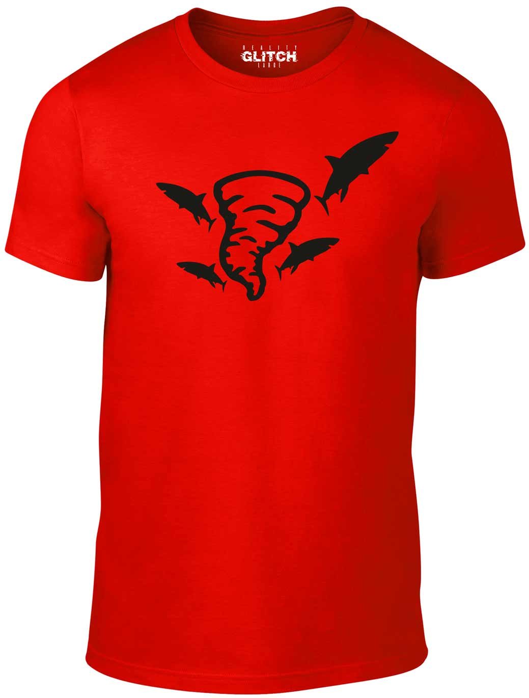 Reality Glitch Men's Red Sharknado T-Shirt