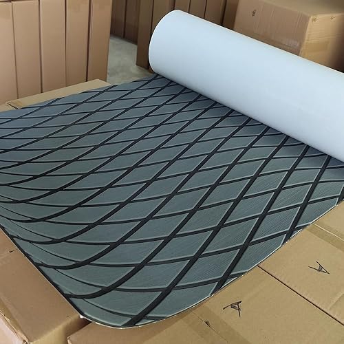 Miniatura 8 de Suelo de lancha de espuma EVA antideslizante, autoadhesiva, hoja de suelo marino para lancha, yate, cubierta de teca, alfombrilla para lancha de