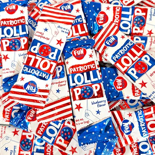 Patriotic Candy, Lollipops Individually Wrapped, Berry Flavors - 40 Count - image 3
