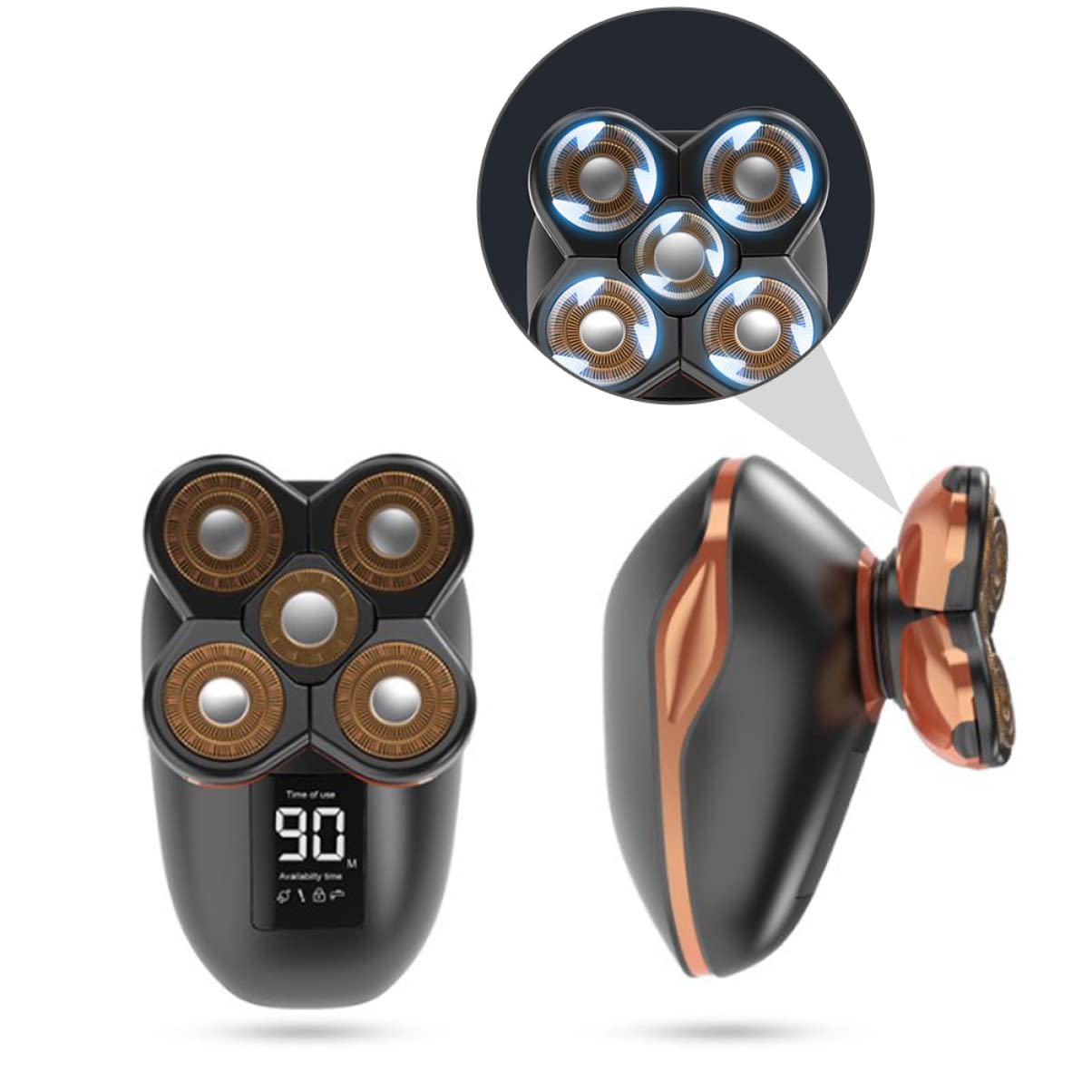 FRCOLOR 1pezzi Rasoio Elettrico Per Barba Design Compatto e Ricaricabile Adatto Per Viaggi e Uso Quotidiano Rasatura Sicura e Pratica e Facile Da Pulire Nero