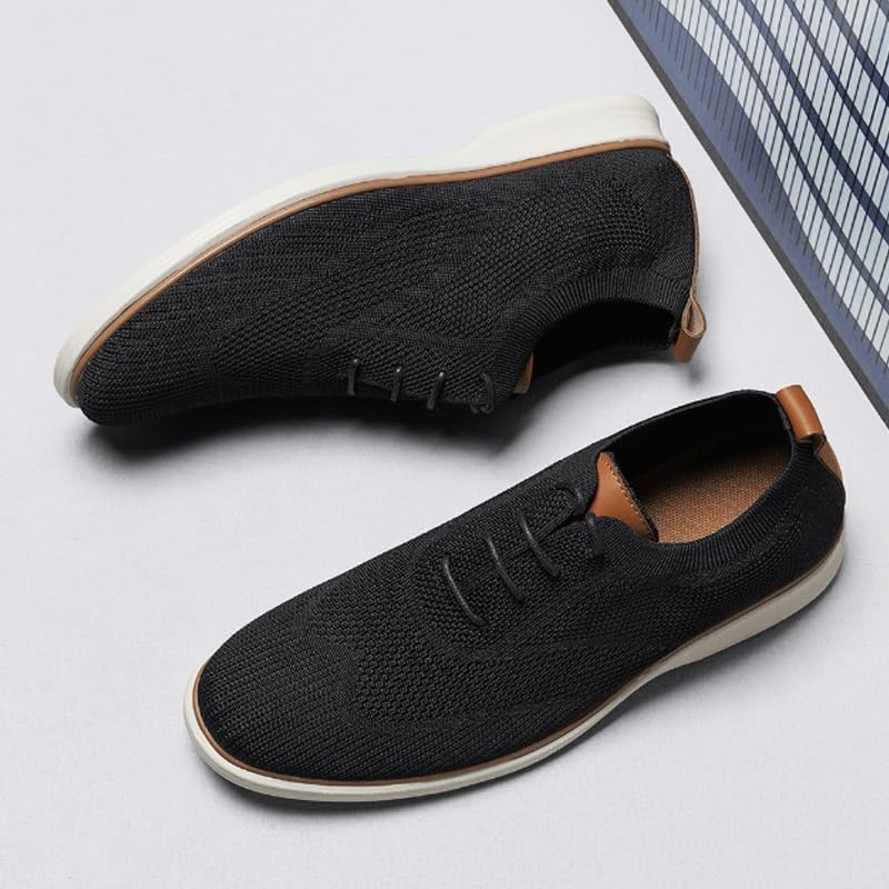 Mens Casual Shoes Dress Sneakers Oxfords Lightweight Soft Fashion Mesh Walking Shoes3