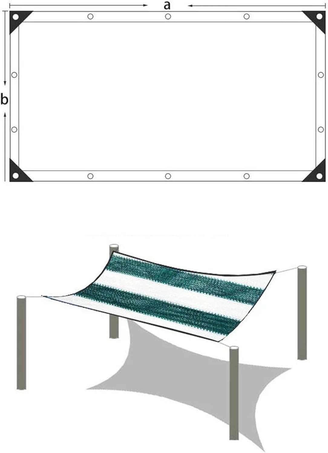 Sunblock Shade Netting 1x4m, Outdoor Sun Shade Cloth, Sun Shade Net 70-90% Protection, Easy to Install, Heat Resistant Sun Canopy, for Dog Kennel Cover Chicken Coop